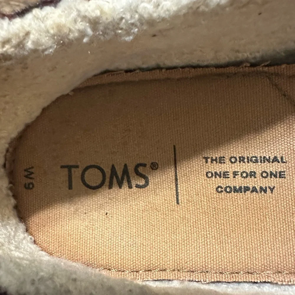 Toms Redondo Plaid Slip On Flats